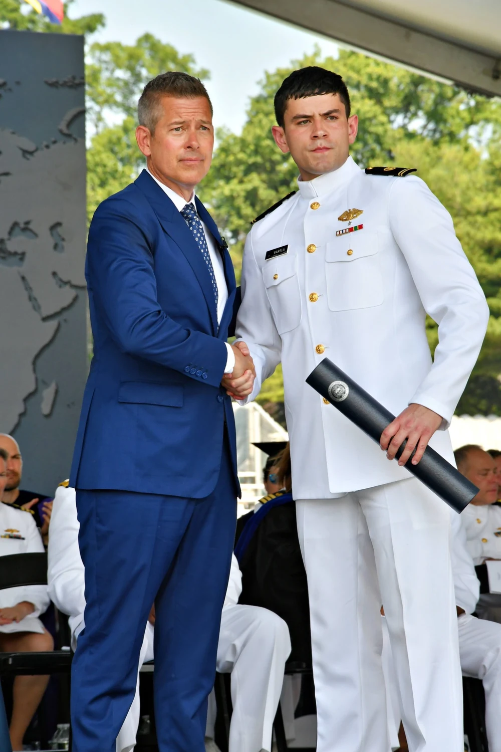 Simon Varela at his U.S. Merchant Marine Academy graduation